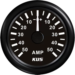 Амперметр аналоговый 50-0-50 ампер BB черн/черн KUS (KY06201)
